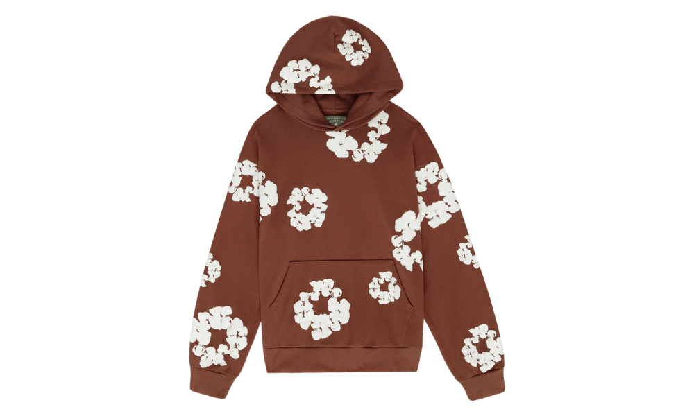 Denim Tears Cotton Wreath Hooded Sweatshirt Brown