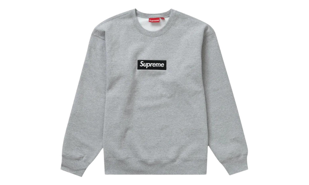Supreme Box Logo Crewneck Heather Grey FW22