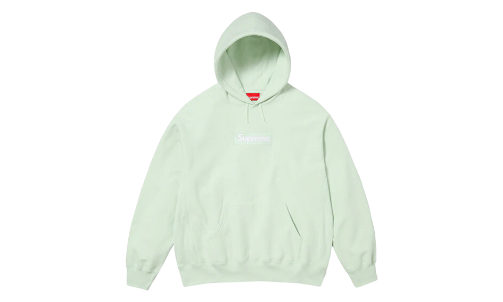 Supreme Box Logo Hoodie Light Green FW23