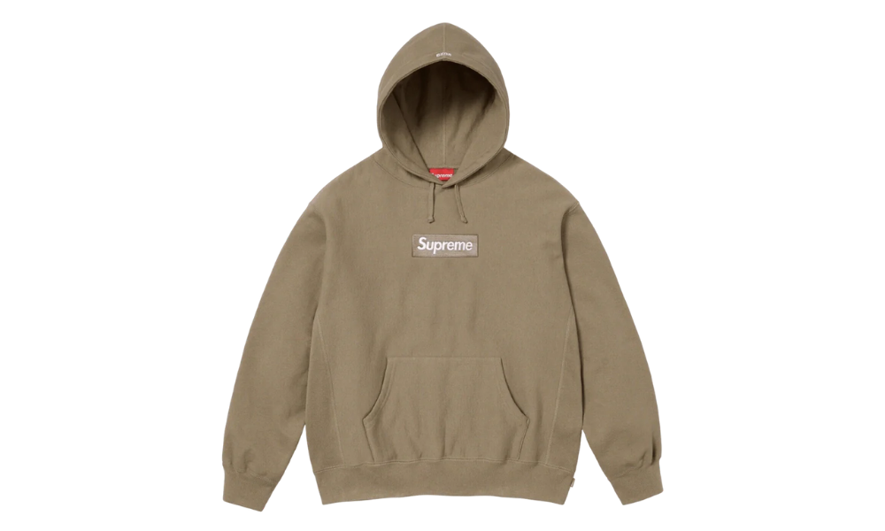 Supreme Box Logo Hoodie Dark Sand FW23