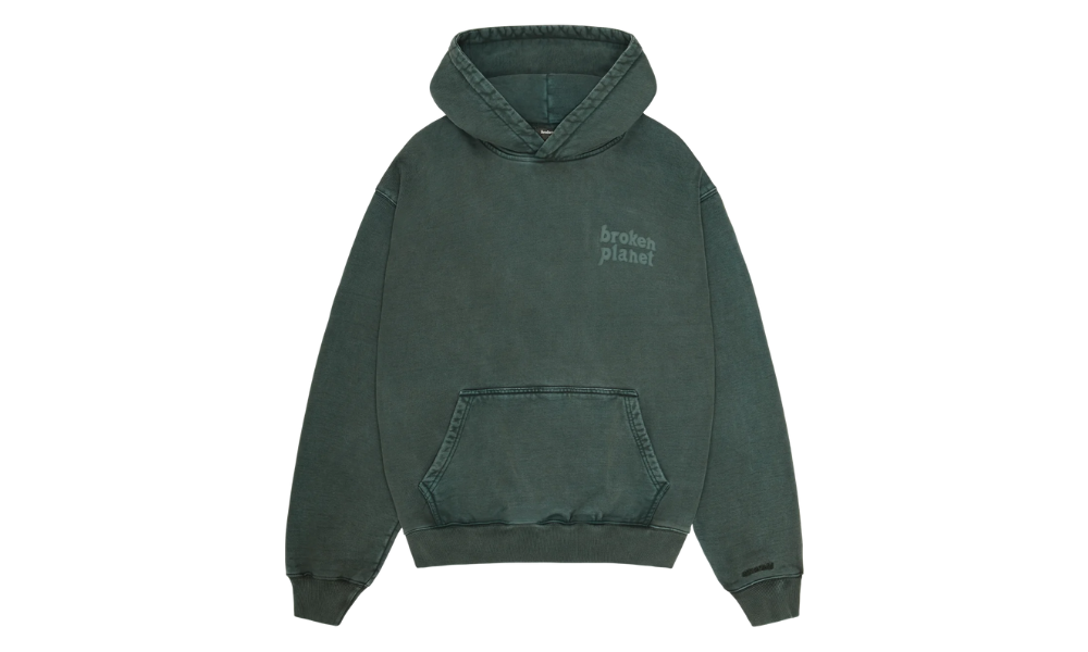 Broken Planet Basics Hoodie Washed Emerald Green