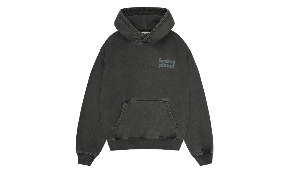 Broken Planet Basics Hoodie Washed Soot Black