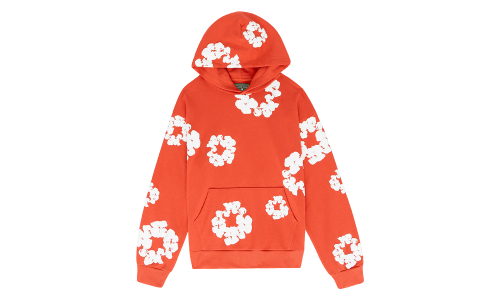 Denim Tears Cotton Wreath Hooded Sweatshirt Orange