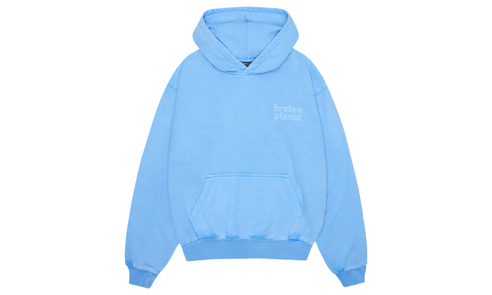 Broken Planet Basics Hoodie Washed Light Blue
