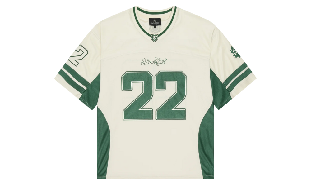 Broken Planet Football Jersey Green Cream