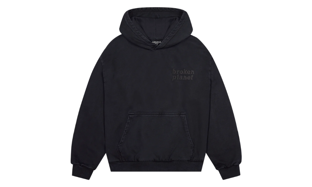 Broken Planet Basics Hoodie Washed Midnight Black