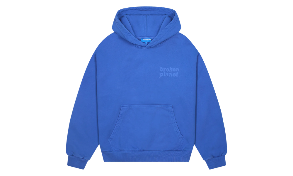 Broken Planet Basics Hoodie Washed Marine Blue