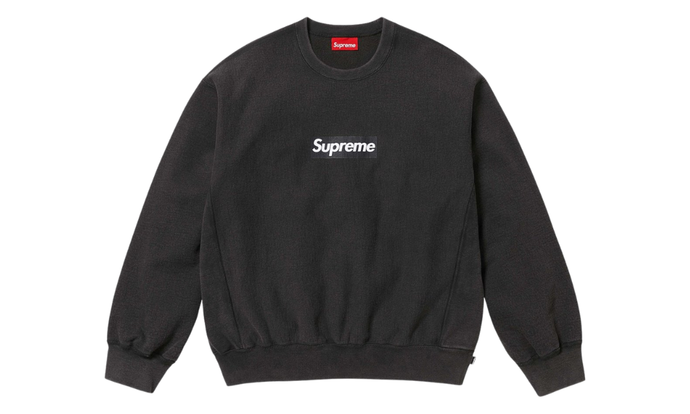 Supreme Box Logo Crewneck Washed Black SS25