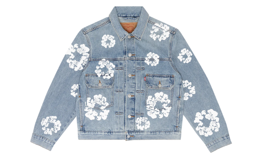 Denim Tears Cotton Wreath Type II Trucker Jacket Light Wash