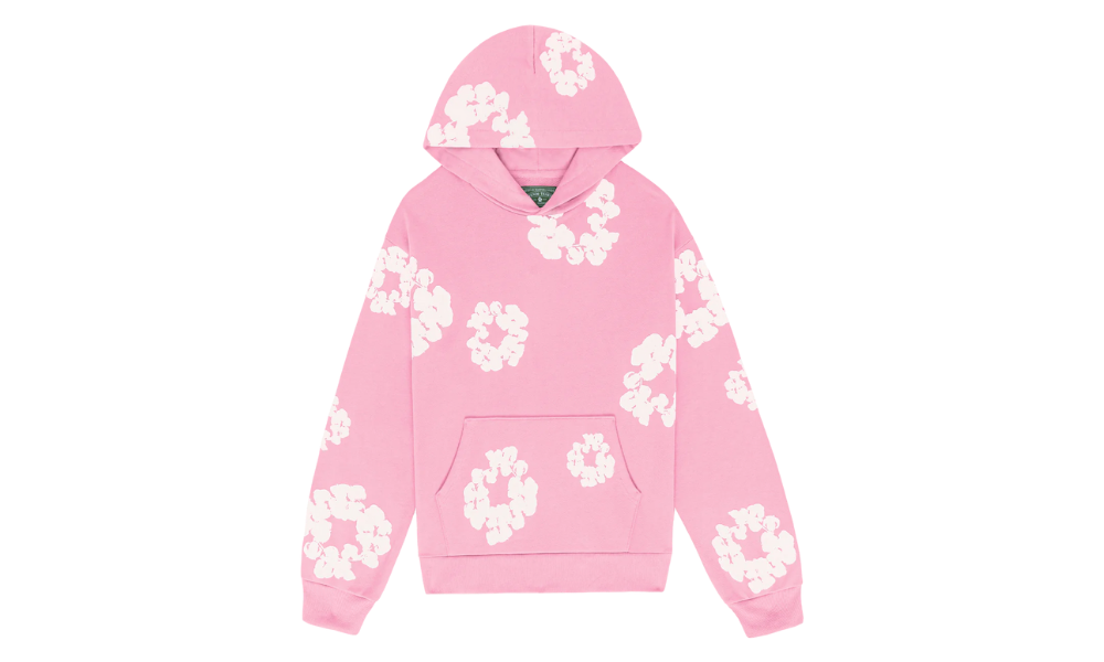 Denim Tears Cotton Wreath Hooded Sweatshirt Pink