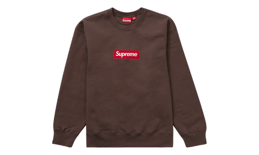 Supreme Box Logo Crewneck Brown FW22