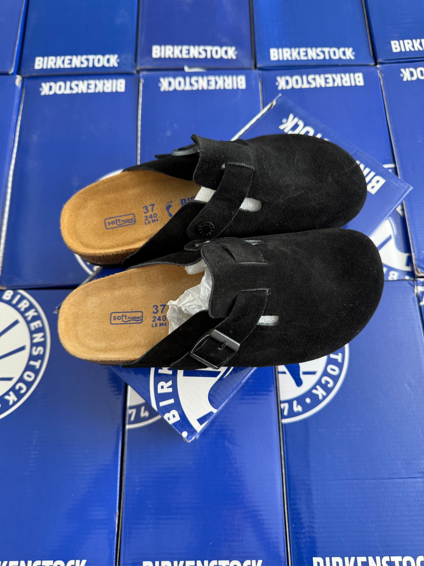 Birkenstock Boston Clog "Black Suede"