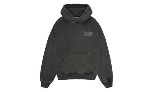 Broken Planet Basics Hoodie Washed Soot Black