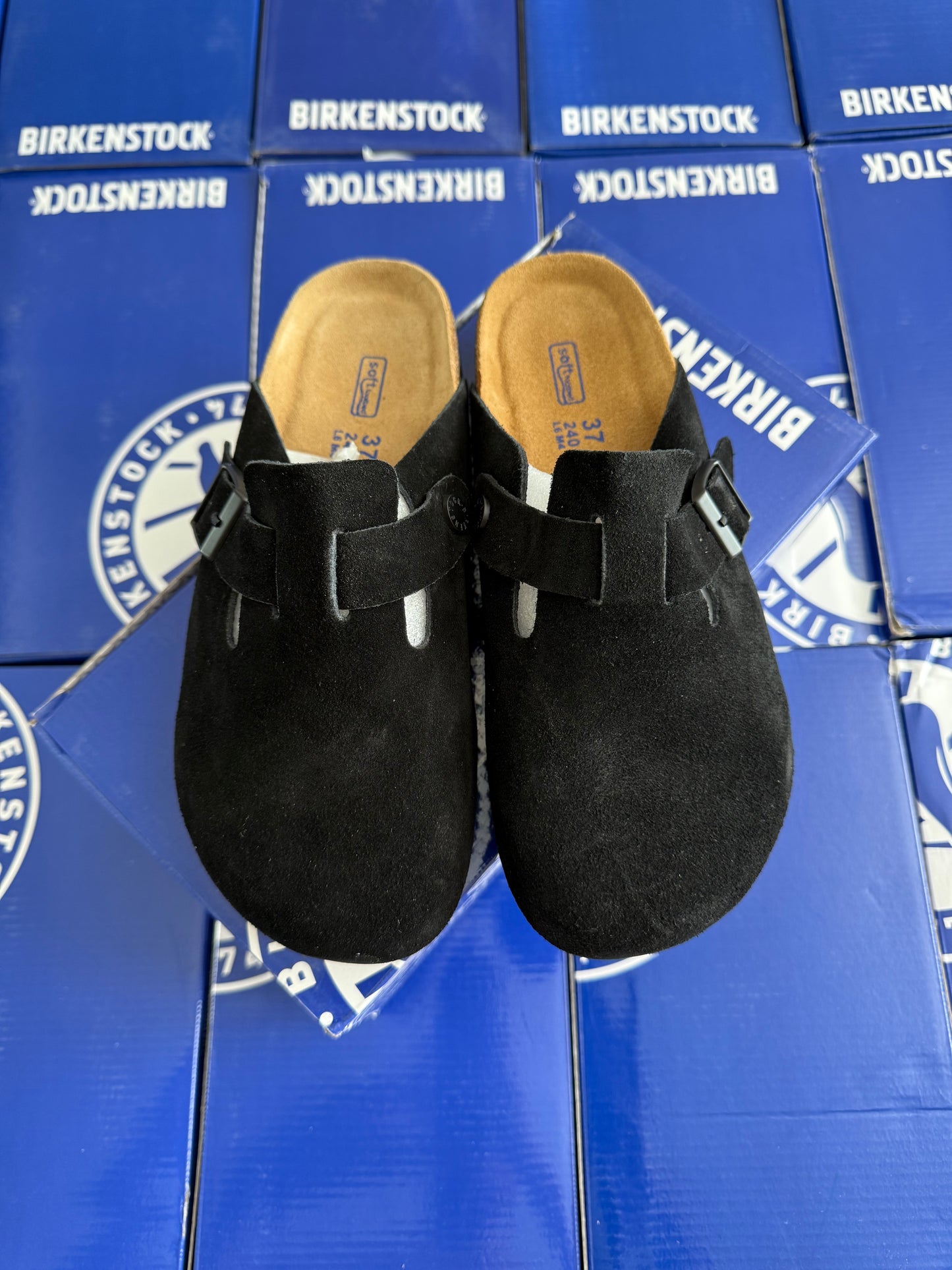 Birkenstock Boston Clog "Black Suede"