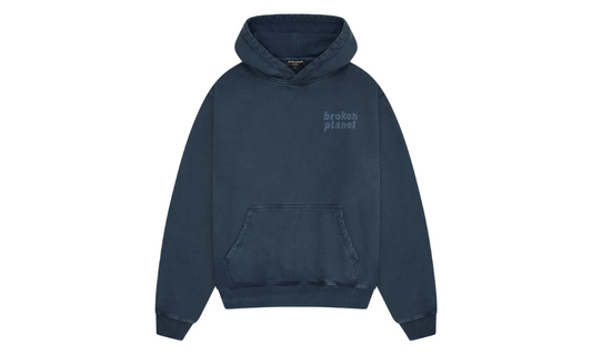 Broken Planet Basics Hoodie Washed Outer Space Blue