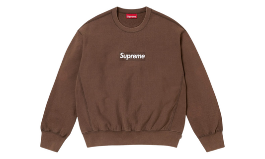 Supreme Box Logo Crewneck Washed Brown SS25
