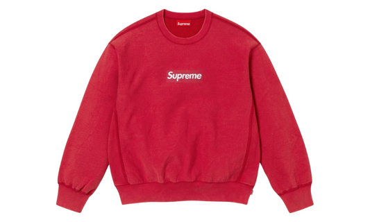 Supreme Box Logo Crewneck Washed Red SS25