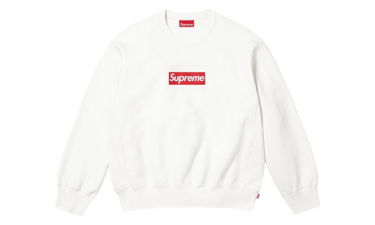 Supreme Box Logo Crewneck Washed White SS25